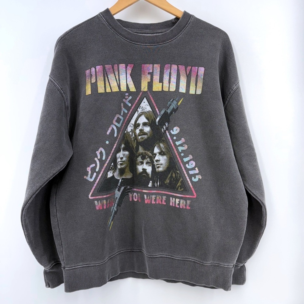 Vintage‎ Pink Floyd Sweatshirt Japanese Katakana Wish You Were Here Unisex M